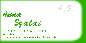 anna szalai business card